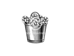 bucket amp candy cane